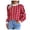 Red, variant on IROINNID Womens Sweater Round Neckline Pullover Sweater Graphic Prints Leisure Short Length Long Sleeve Autumn and Winter Hollow Sweater Tops
