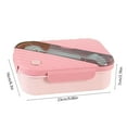 thumbnail image 3 of SLYNSHome Bento Box Adult Lunch Box,Food Storage Boxes Leak-Proof Lunch Containers with 3 Compartments - Pink, 3 of 7