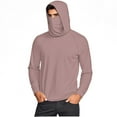thumbnail image 6 of Aboser Muscle Sun Shirts for Men Long Sleeve Raglans Hoodies Active Outdoor Hiking Golf Shirt SPF UV Protection Hoodie Plus Size Athletic Workout Tops Pink S, 6 of 9