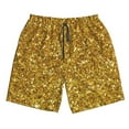 thumbnail image 4 of Bixox Men's Gold Glitter printing Casual Classic Fit Short Summer Beach Shorts, 4 of 6