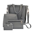 thumbnail image 1 of Bolsos de hombro para mujer Yinane 4 piezas PU Gris oscuro, 1 of 8