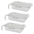 thumbnail image 2 of 6" Deep Full Size 201 Stainless Steel Steam Table Pans 1/1 Size Hotel Food Prep 3* Steam Teable Pans, 2 of 19