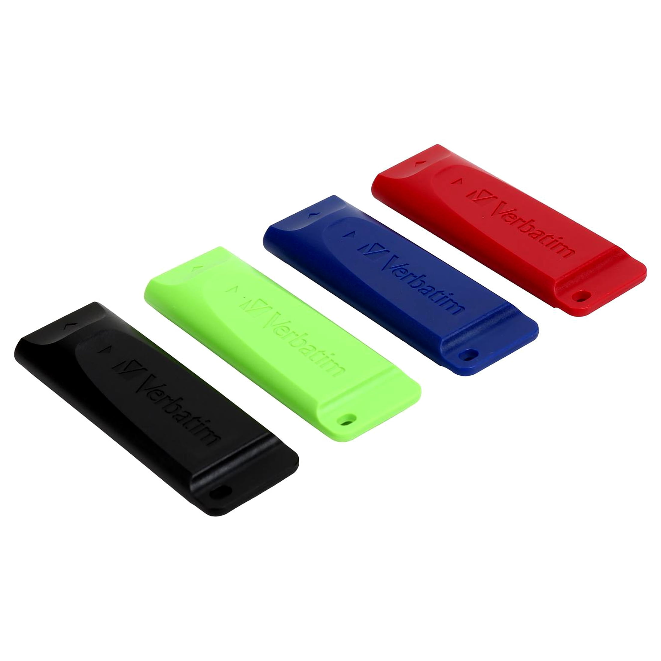 16GB Store 'n' Go&reg; USB Flash Drive - 4pk - Red, Green, Blue, Black - 16GB - 4pk - Blue, Green, Red, Black