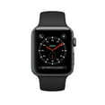 thumbnail image 5 of Restored Apple Watch Gen 3 Series 3 42mm Space Gray Aluminum - Black Sport Band MQL12LL/A (Refurbished), 5 of 6