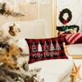 thumbnail image 4 of Christmas Pillow Covers 12x20 Inch Green Christmas Trees Forest White Throw Pillows Pillow Covers Winter Xmas Winter Holiday Decorative Pillow Covers Cushion Cases for Sofa Couch, 4 of 6