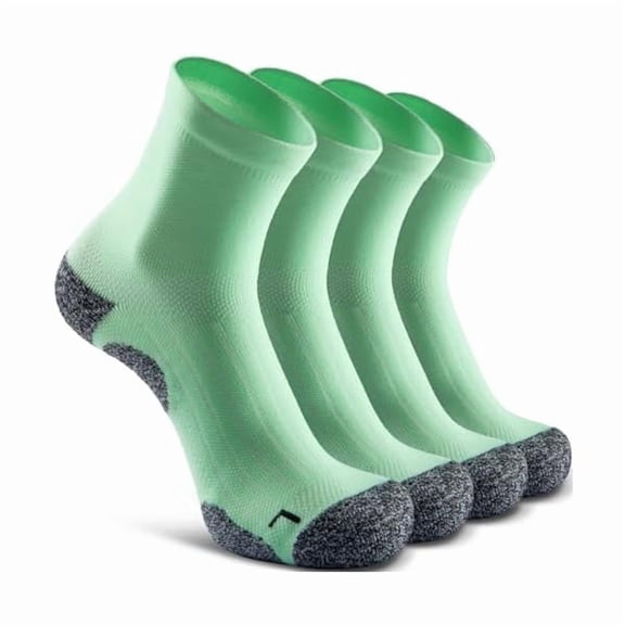 Eryueer Quarter Compression Socks for Men Women, Cushioned Running Hiking Socks