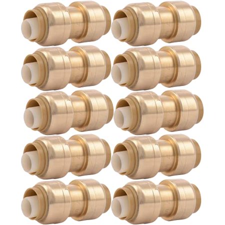 SharkBite U020LFA Straight Coupling, Plumbing Pipe Connector, PEX Fittings, Push-to-Connect, Copper, CPVC,...
