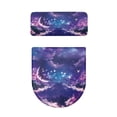 thumbnail image 2 of HELLHERO Moon Butterfly Keep Dust Stain 2 Piece Set Bathroom Seat Covers, Elastic Bottom Elastic Fabric Toilet Seat Cover Replacement & Stays in Place, Washable and Reusable, Dust-Proof, Stretch Fit, 2 of 5
