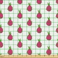 thumbnail image 2 of Ambesonne Hawaiian Fabric by the Yard Upholstery, Dragon Fruits Pattern Art, 10 Yards, Hot Pink Fern Green, 2 of 5