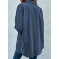 thumbnail image 4 of Womens Waffle Knit Long Shacket Jacket Oversized Casual Long Sleeve Button Collared Dressy Shirts Y2k Fall Clothes Open Front Cardigans Blouse Tops, 4 of 7