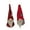 Red, variant on Northlight Santa Gnome Hanging Christmas Ornaments - 4" - Gray and Red - Set of 2