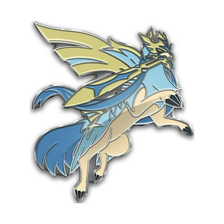 Pokémon Crown Zenith Shiny Zamazenta & Shiny Zacian Figures w/Pins