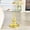 Transparent + Gold, variant on 19" Round Side Table, Tempered Glass End Table with Black Metal Base, for Living Room, Bedroom