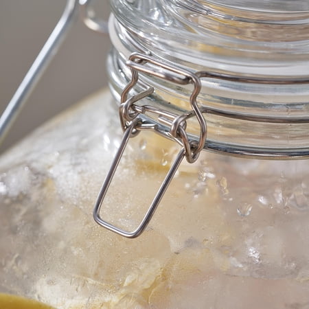 BETTER HOMES & GARDENS GLASS 2 GALLON BEVERAGE DISPENSER WITH GLASS CLAMP LID
