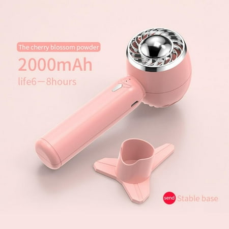 

HonHey Handheld Fan Portable Rechargeable 2000 MAh Battery Mini Fan 3 Speed Personal Table Fan with Base Small Makeup Eyelash Fan for Women Girls Kids Outdoor