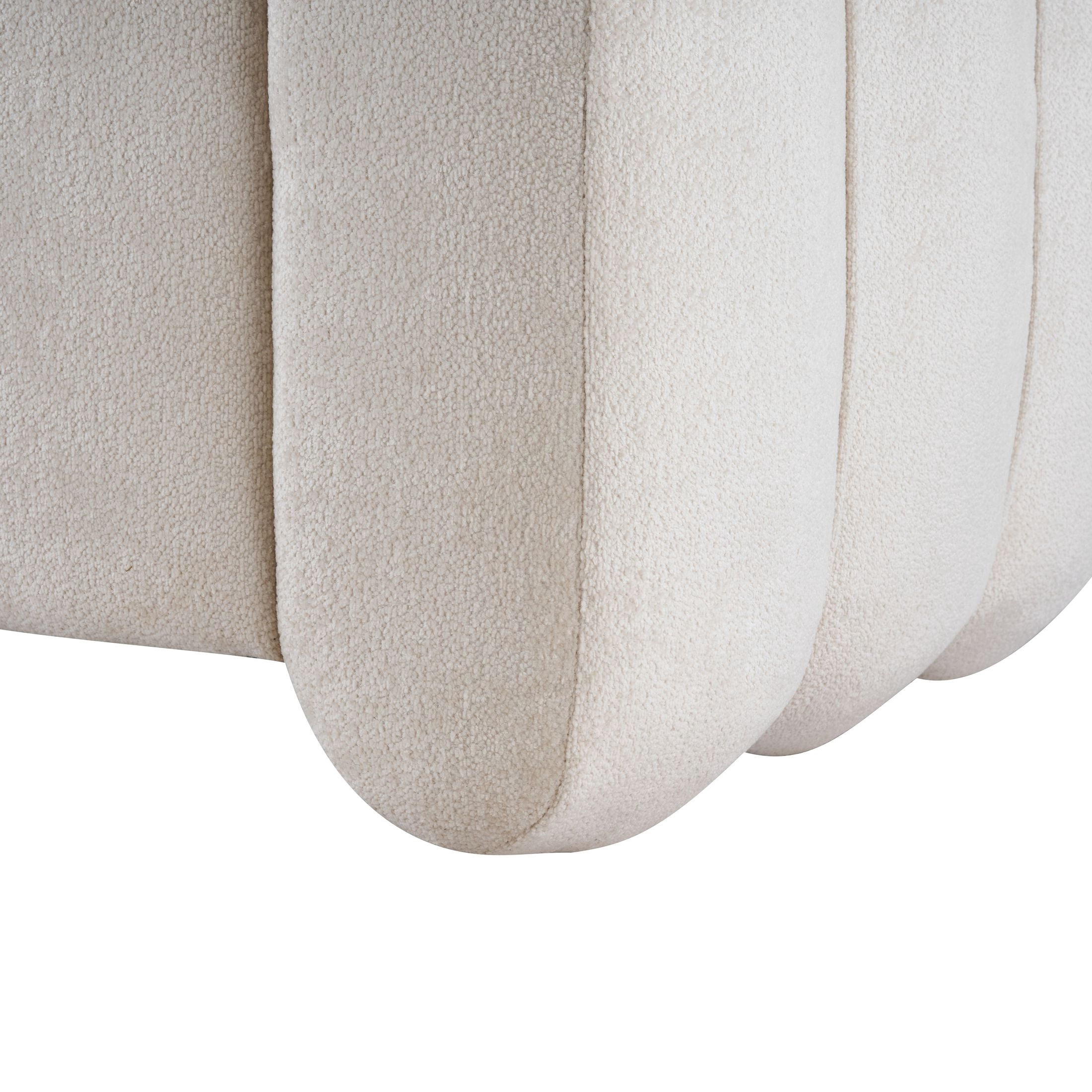 Christopher Knight Home Chenille Club Chair, Plush Upholstered Accent Chair with Channel Stitching, Beige