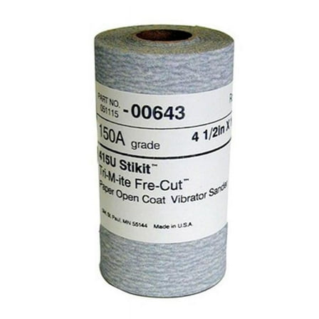 3M 3M4.5 100A 4.5 In. X 10 Yards Tri-M-Ite Stikit Vibrator Roll - 100 Grit