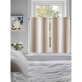 thumbnail image 4 of Tier Curtains 45 Inches Long, Khaki White Ombre Window Treatment Curtain Drapes, Modern Abstract Art Farmhouse Gradient Small Curtain Drapes for Bathroom Laundry Room, 27.5"x45", 2 Panels, 4 of 7