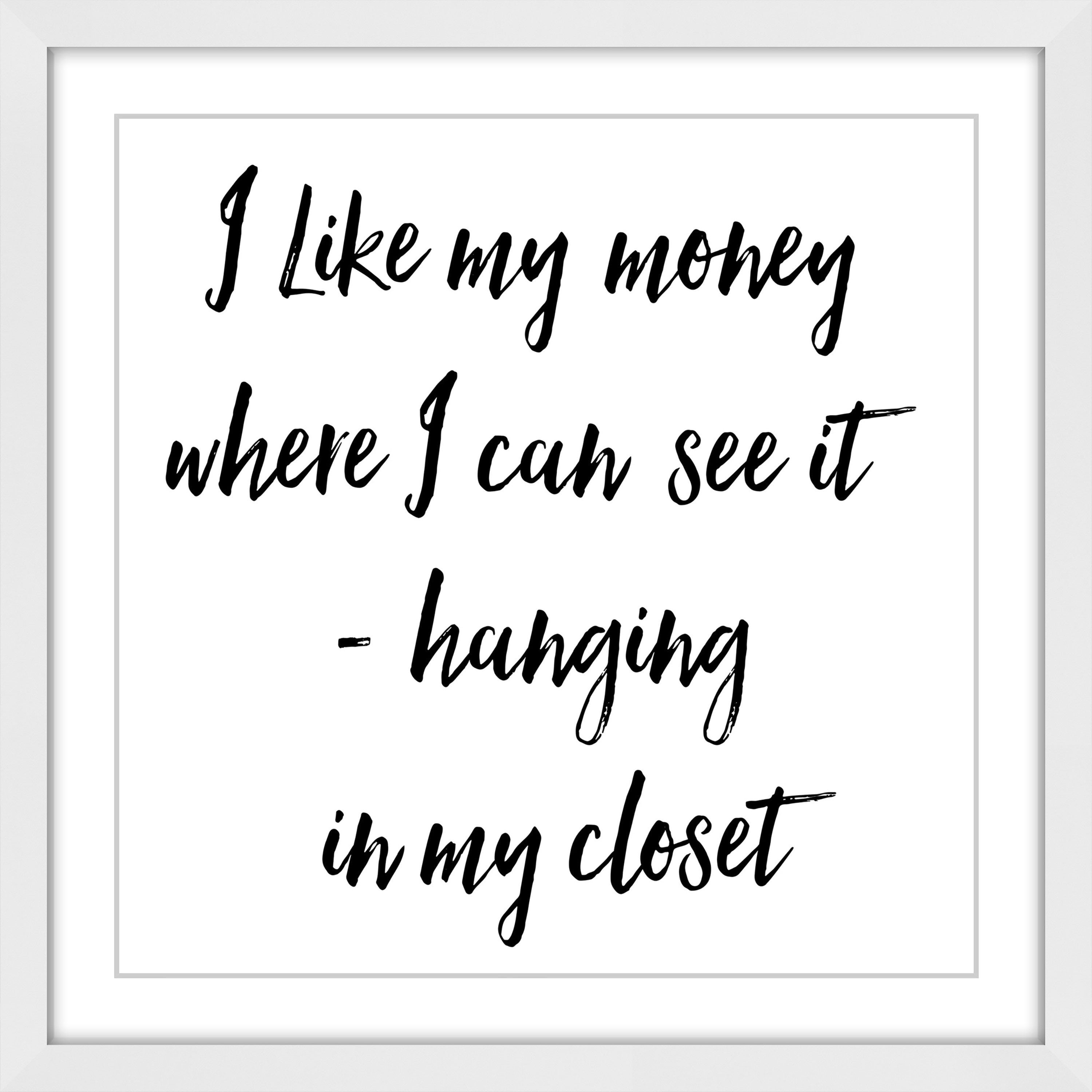 Marmont Hill "Hanging Quote" by Loretta So Framed Painting Print