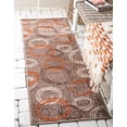 thumbnail image 2 of Unique Loom Autumn Collection Circles Casual Warm Toned Runner Rug, 2 Feet 6 Inch x 10 Feet, Light Brown/Terracotta, 2 of 5