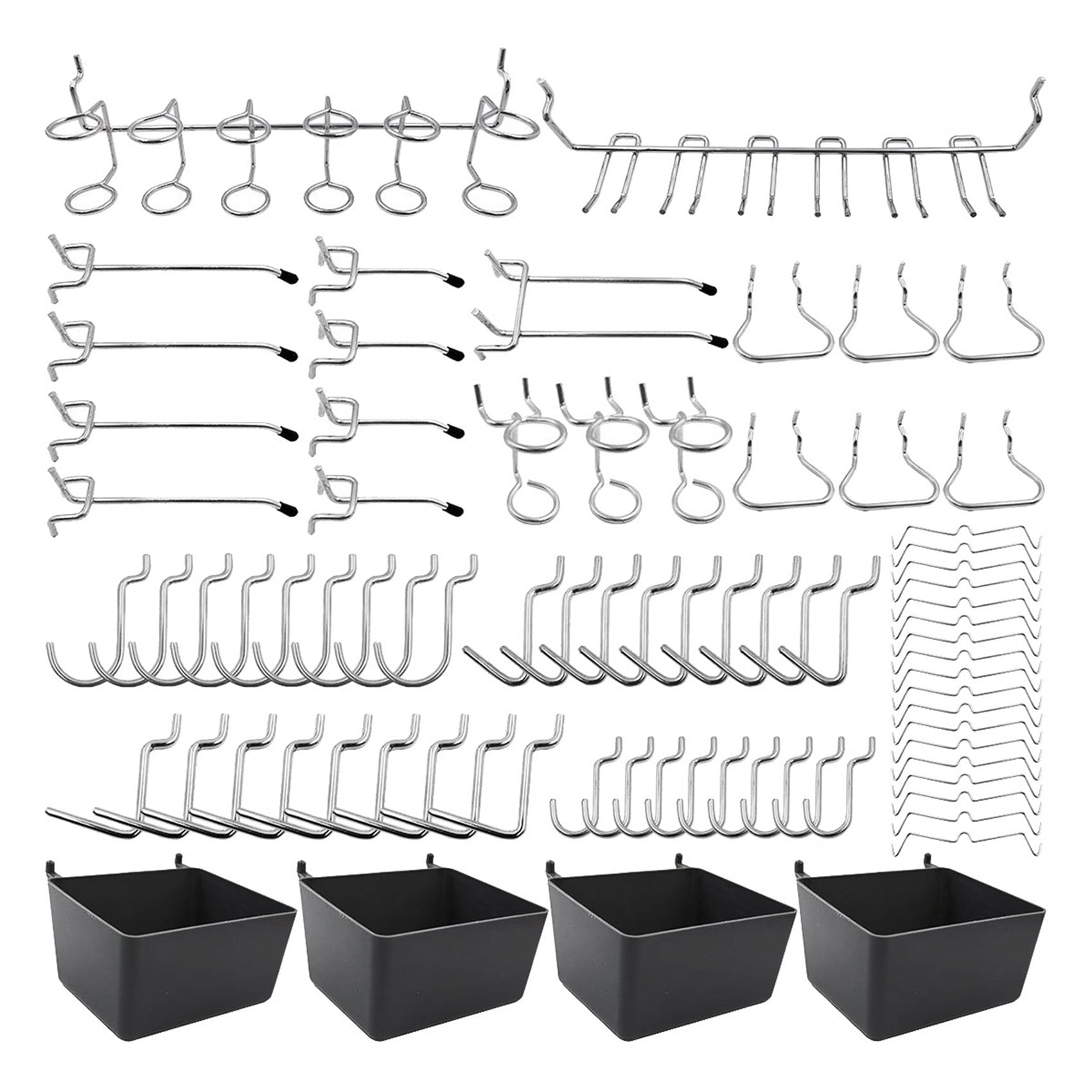 Details about   80 Piece Pegboard Hooks Assortment with Pegboard Bins Peg Locks for OrganiH8B6 
