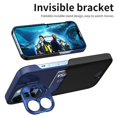 thumbnail image 2 of for iPhone 13 Pro Max Case with Stand, Card Slot Shockproof Anti-Slip Hybrid Bumper iPhone 13 Pro Max Phone Cover with Kickstand & Drop Protection Matte Hard PC Case for 6.7",Darkblue, 2 of 8