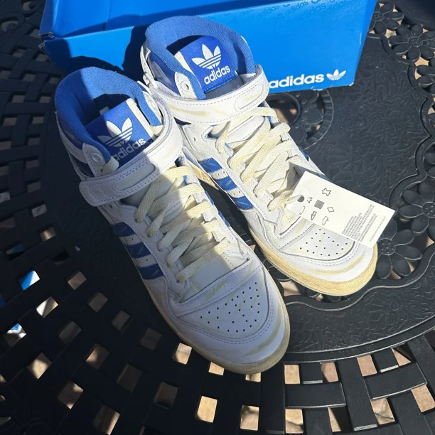 Ad-id-as Forum 84 High Worn Blue Men's Athletic Shoes GZ6467 Size 7