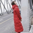 thumbnail image 1 of Chaqueta de algodón para mujer en invierno, estilo medio a largo, chaqueta de algodón por encima de la rodilla, chaqueta de algodón con capucha y gruesa, 1 of 6
