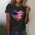 thumbnail image 5 of Vetsdori Women's Patriotic Shirts Red White and Blue July 4th Pullover Graphic USA Years Anniversary Short Sleeve Independence Day,Summer Casual T-shirts for Women Crew Neck, 5 of 7