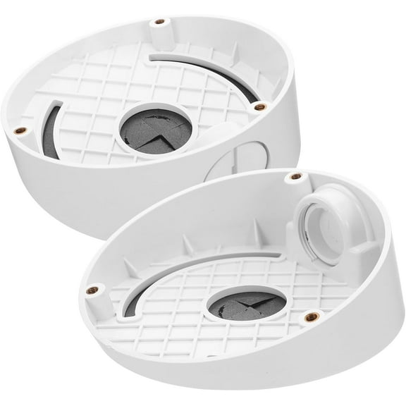 2 Sets Security Camera Mount Brackets Junction Boxes with Cable Concealment for Outdoor Dome Cameras