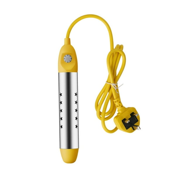 Cateissary Calentador de agua instantáneo de acero inoxidable, reutilizable, apagado automático, calentamiento rápido, dormitorio interior, Electrodomésticos Reino Unido 2000W