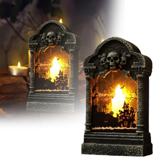 Halloween LED Graveyard Tombstones Headstone Light Halloween Decoration Spooky Haunted House Decoration