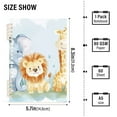 thumbnail image 3 of Lion Elephant Giraffe Leaves Ring Binder Notebook Journey Note Diary College Ruled Spiral Notebook Study Loose Leaf Paper A5 60 Pages, 3 of 8