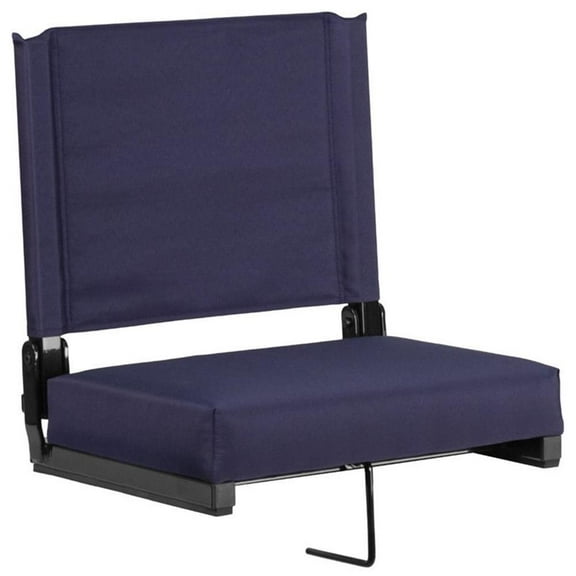 Pemberly Row Grandstand Comfort Seat in Aluminum Frame in Navy