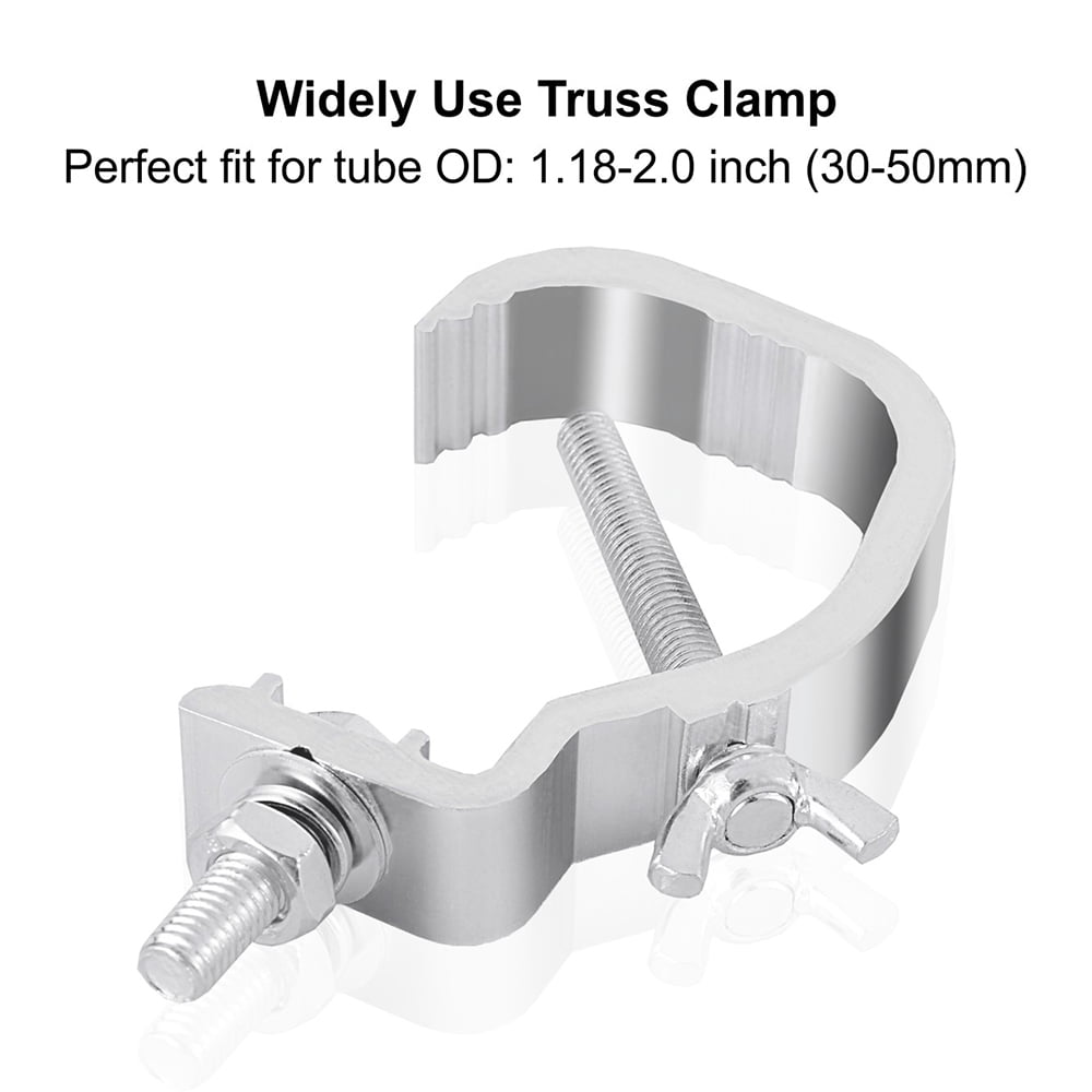 Truss C Clamp 1.18 -2 Inch, 10 Pack Olaalite Stage Lights Truss Clamps, Fit for 30-50mm OD tube, Load Capacity 55LB Stage Lighting C Clamp for DJ Lighting Par Lights Spot Lights