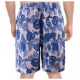 thumbnail image 2 of Men's Swim Shorts Tropical Swimwear Elastic Waist Drawstring Swimming Trunks (Lilac Palm, 2XL), 2 of 3