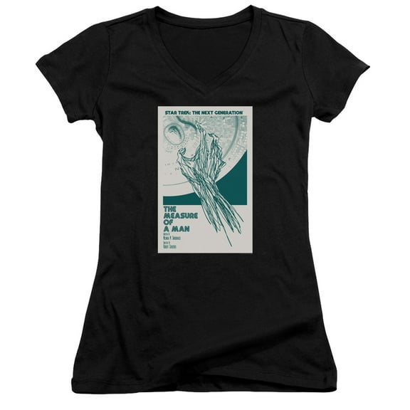 Star Trek Tng Season 2 Episode 9 Junior Women's V-Neck T-Shirt Black