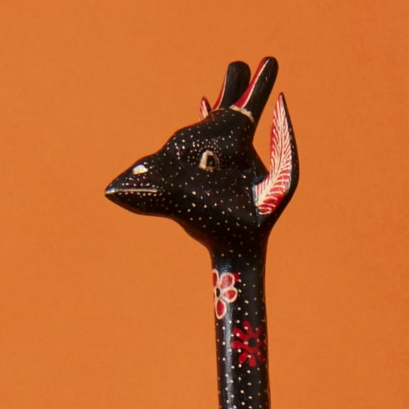 Tall Batik Giraffe Statue