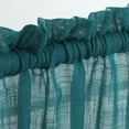 thumbnail image 4 of 3 Piece Rod Pocket Linen Semi Sheer Kitchen Window Curtain Tiers and Valance Set, 4 of 6
