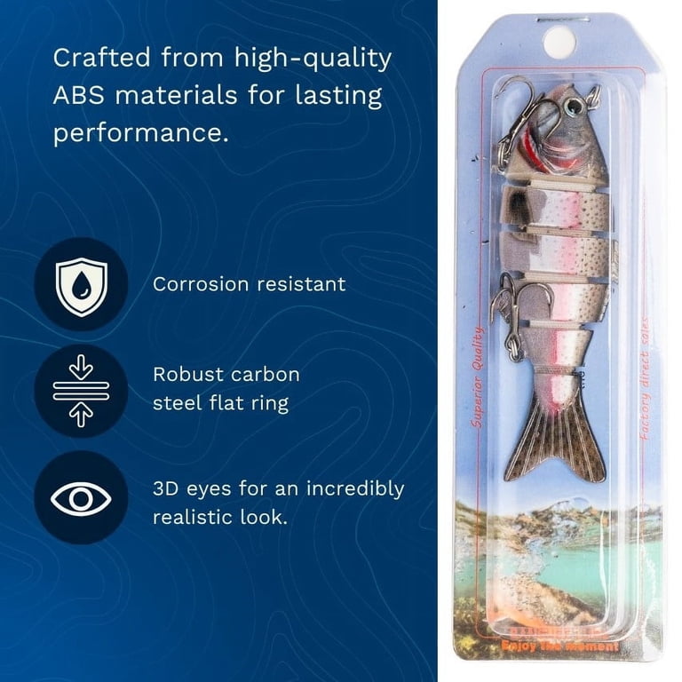 Multi Jointed Bait 6-Segment Fishing Lures Swimbait Bass Tackle 3 PCS / Yellow Multi Jointed Bait 6-Segment Fishing Lures Swimbait Bass Tackle 3 PCS / Yellow