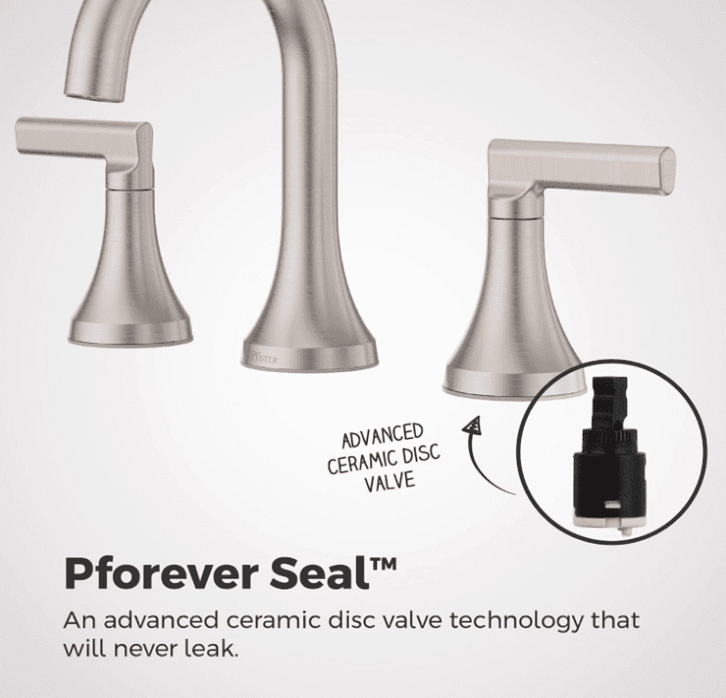 Pfister Vedra 8 in. Widespread Double Handle Bathroom Faucet in Spot Defense Brushed Nickel