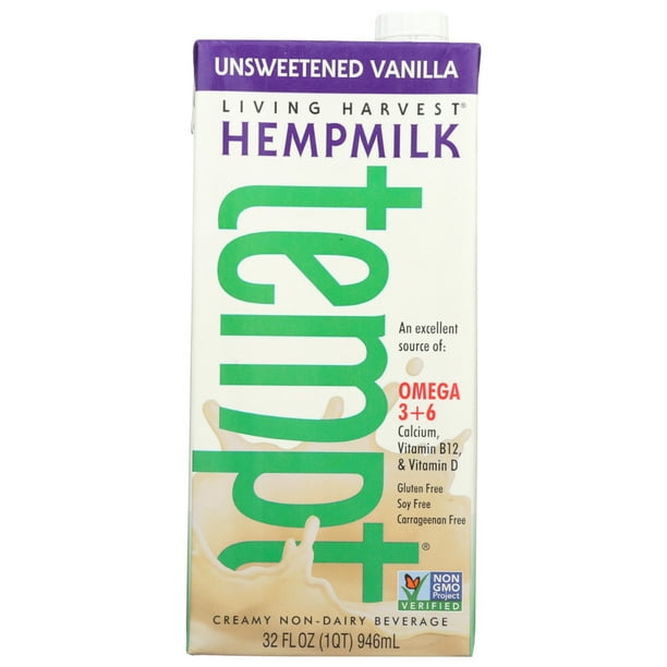 Living Harvest Hemp Milk Unsweetened Vanilla, 32 Fl Oz
