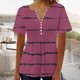 thumbnail image 1 of Fiudx Ofertas Flash Artículos En Oferta Top Corto con Botones y Cuello En V Estampado para Mujer, 1 of 4