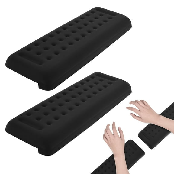 Threns 2 Pcs Nonslip Desk Elbow Pad L Shape Ergonomic Desk Edge Cushion with Forearm and Wrist Support for Home Office Work Gaming