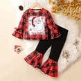 thumbnail image 2 of Futezty Toddler Boys Girls Clothes Fall Winter Outfit Sets, Baby Boy Girl Long Sleeve Round Neck Cartoon Elastic Waist 12 18 24 Months 2T 3T 4T 2PCS Christmas Outfits, 2 of 9