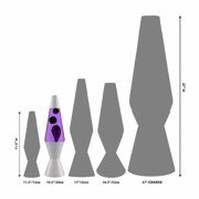 Black and Purple 14.5-Inch Lava Lamp with Aluminum Base and Cap
