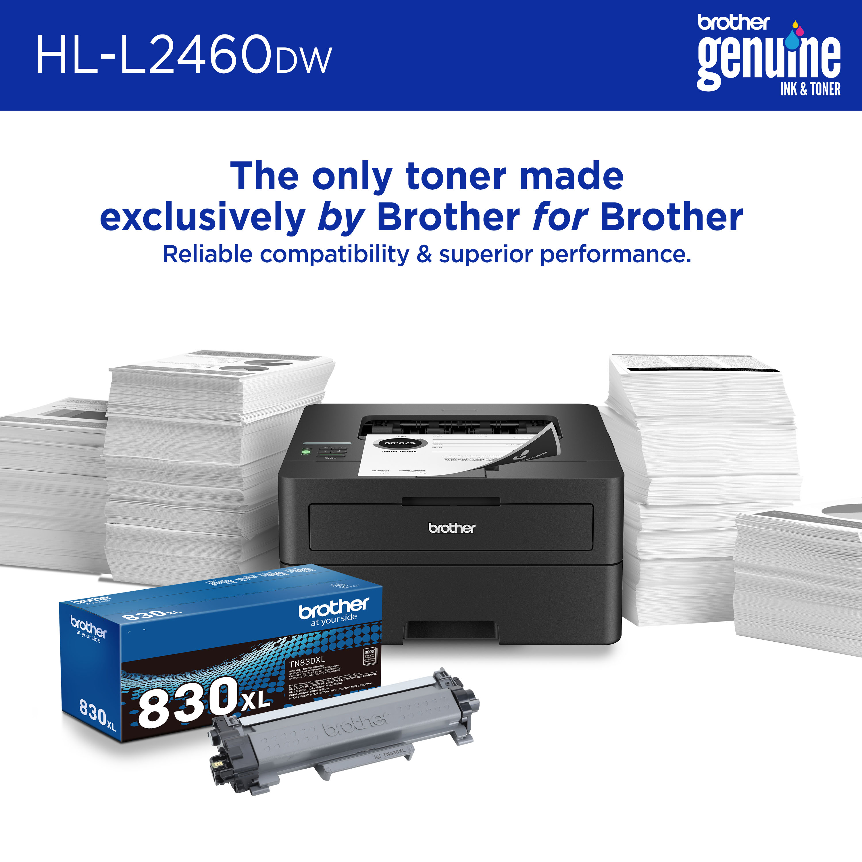 Brother HL-L2460DW Wireless Laser Printer photo 4