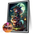 thumbnail image 2 of Pintura de diamante 5D DIY Kit de bruja de taladro cuadrado completo decoración del hogar arte artesanal FLhrweasw Nuevo, 2 of 9
