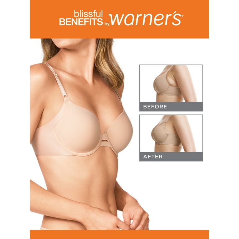 Warners Women's Blissful Benefits Underarm-Smoothing with Seamless Stretch  Wireless Lightly Lined Comfort Bra Rm3911w, Black, Small : :  Clothing, Shoes & Accessories