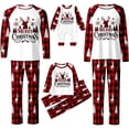 thumbnail image 7 of SUXIAN Family Matching Christmas Pajamas Crew Neck Long Sleeve Top Plaid Pants Soft Cozy Holiday Sleepwear Two Piece Set, 7 of 7